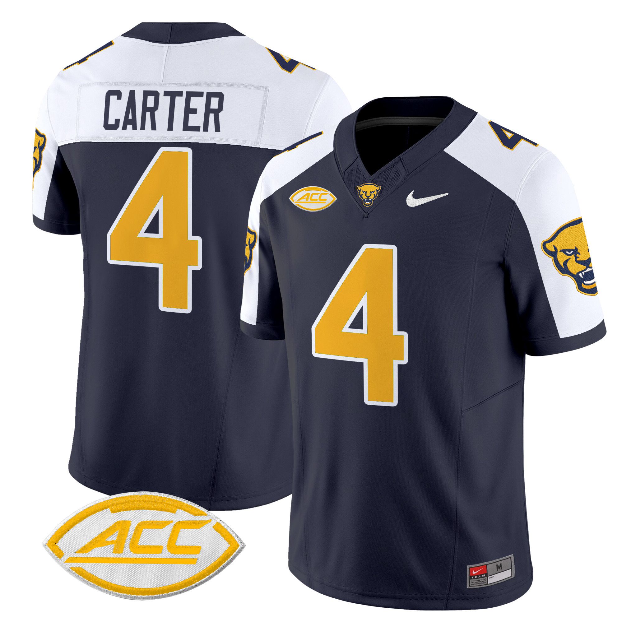 Men Pittsburgh Panthers #4 Carter Black Nike 2024 Vapor Limited NCAA Jersey